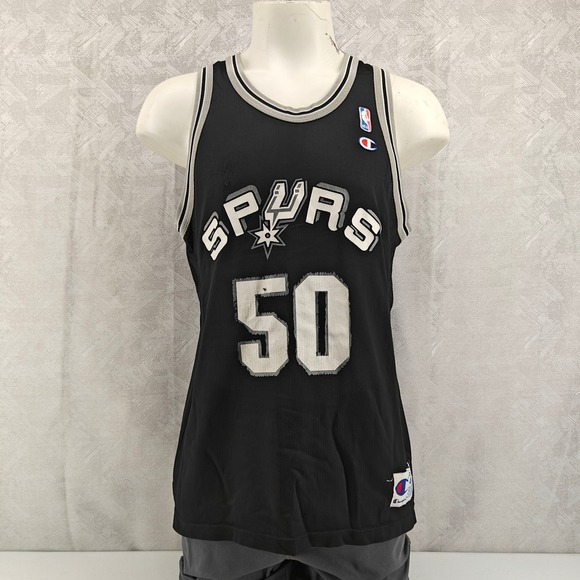 Champion Other - Vintage David Robinson Jersey Men L 44 Black Champion San Antonio Spurs Made USA
